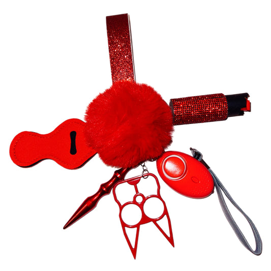 ruby red self defense keychain