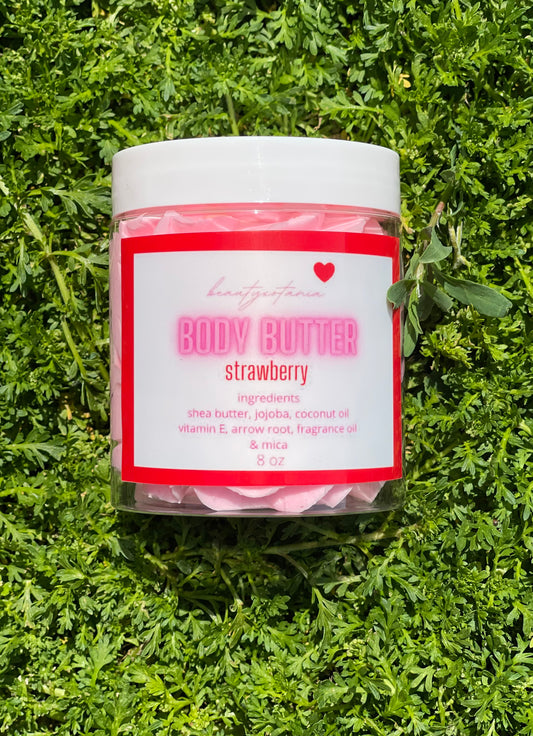 strawberry scented whipped body butter 🍓