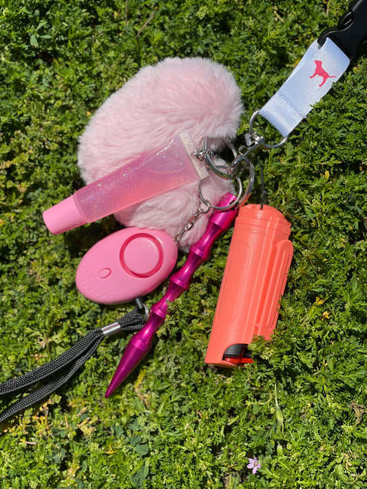 Light Pink Self Defense Keychain